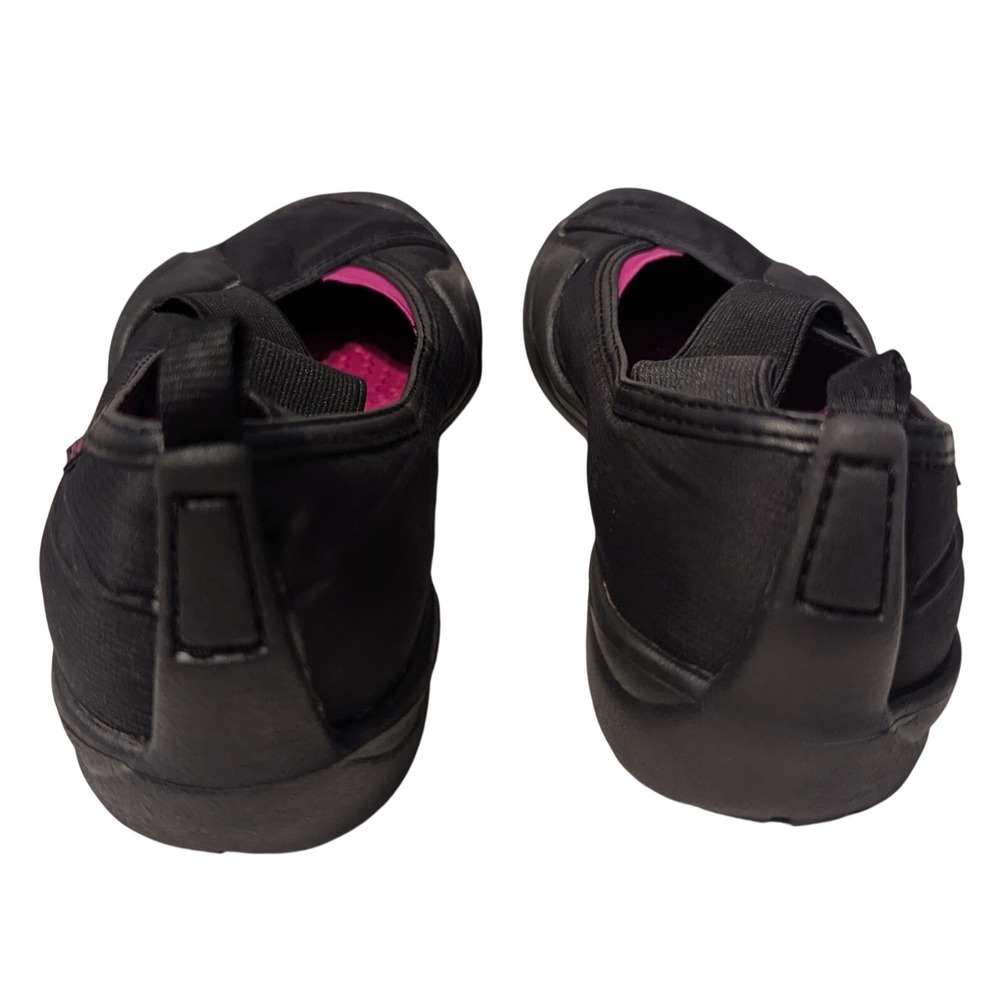 Crocs Molly Womens 9 Black Pink Elastic Strap Ballet Flats Sporty Slip On Shoes - Picture 3 of 7